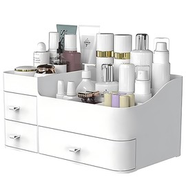 Makeup Organizer with Drawers,Large Capacity Bathroom Organizer and Storage,Vanity,Large Bathroom Countertop,Bedroom Storage for Skincare,Cosmetics,Perfume,Brushes,Eyeshadow,Lipstick, Nail Polish