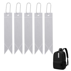 CAPASTEC Reflective Key Holder Reflector Keychain Ribbon-Shaped Reflector Traffic Safety Safety Goods Commuting School Trip Walking Nighttime Accident Prevention Grey 5-Piece Set