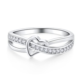 STARCHENIE Infinity Heart Ring for Women 925 Sterling Silver Size6