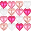 Valentines Day Heart Shaped Balloons 18 Inch 16 Pcs Heart