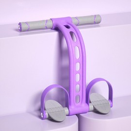Pedal Resistance Band, Multifunction Yoga Workout Equipment, Sit-up Exercise at Home Gym Natural Latex Tension Rope Fitness Equipment, for Abdomen/Waist/Arm/Leg Stretching Slimming Training (Purple)