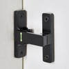 Wocoe 3 Packs Black 90/180° Barn Door Lock，Zinc Alloy Flip