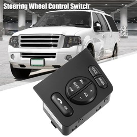 X AUTOHAUX Steering Wheel Switch Control Button Cover for Ford Expedition 2009-2014 8L2T-9E740-CAW 8L2Z-9C888-AB Black