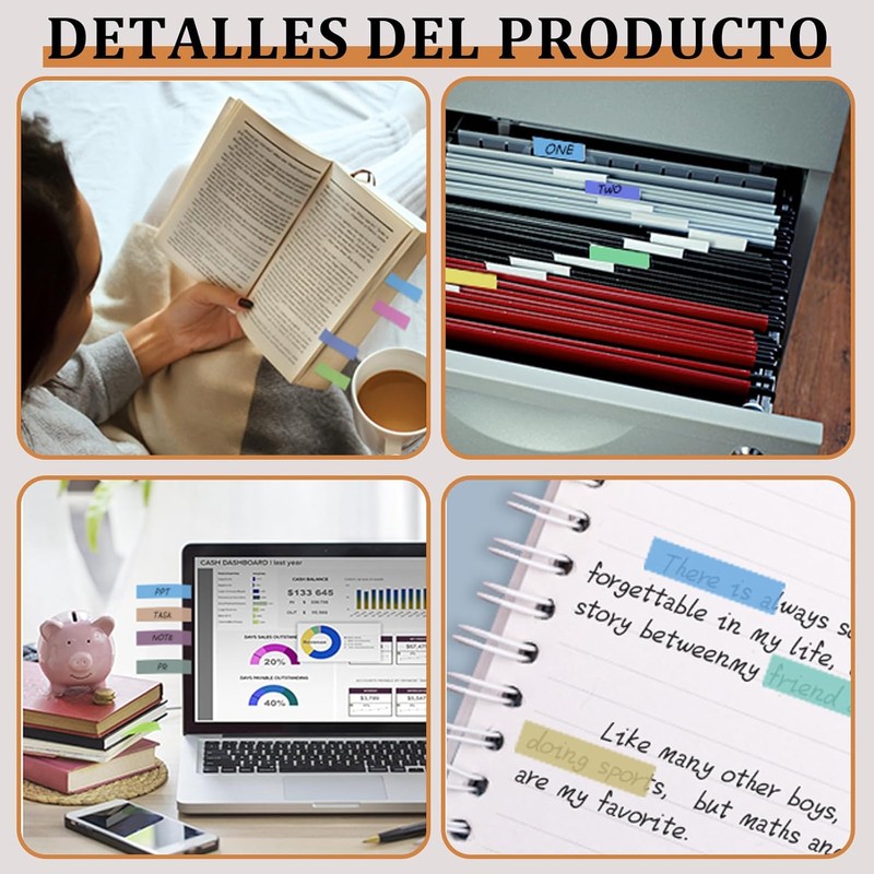 Marcadores de página Multifuncional, Material Escolar Oficina, Post It Para