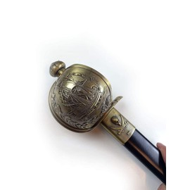 P.S. Caribbean Pirate Sword Pirate Cutlass Saber Sword. for Collection, Cosplay, LARP and Outdoor Sport (Basket Guard Saber)