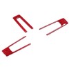 3Pcs Steering Wheel Frame Sticker Carbon Fiber Button Cover Trim
