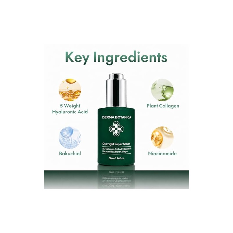 Overnight Repair Serum，Derma Botanica Overnight Serum – Luxurious Night Facial