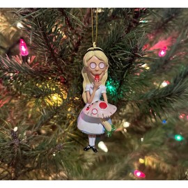 Tree Buddees Alice in Wonderland Eating Magic Mushrooms Funny Christmas Ornament