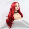 Synthetci lace front wigs (red loose wave)