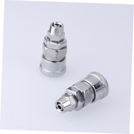 BIUDECO 4Pcs C Type Pneumatic Push Connectors for Automation Equipment Air Compressor Easy to Install High Precision Pressure Resistance Quick Coupling Joint Silver