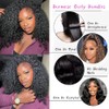 Extensiones de cabello humano rizado birmano con ondas al agua,