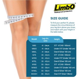 LimbO Waterproof Protectors Cast and Dressing Cover - Adult Half Leg (M76S: 35-40 cm Above Knee Circ. (Under 5’5))