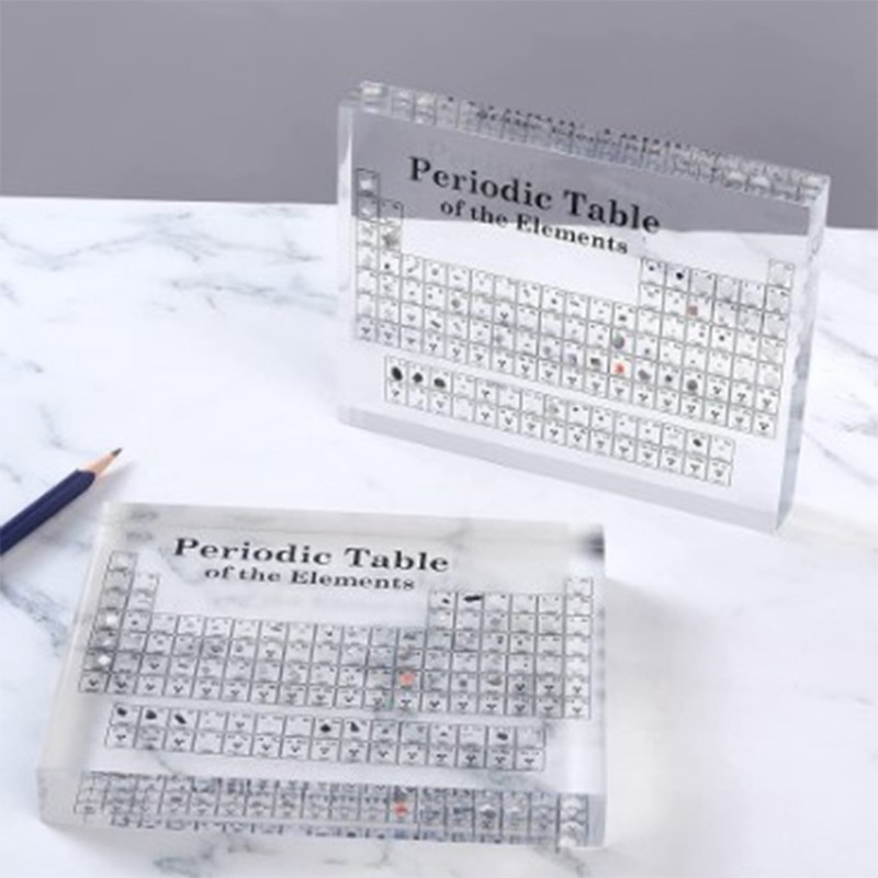 Acrylic Periodic Table Display with 85 Elements Inside Teaching Chemical