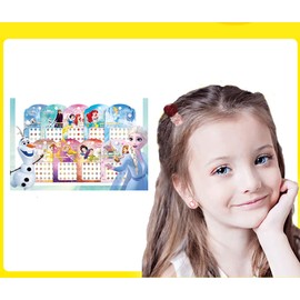 Fashion Yo 5 Sheets Toddlers Princess Elsa Minnie Kids Girls Nail Stickers Earring Stickers Art Decal Party Bag Fillers Decor for Kids Girls Birthday Gift (Rapunzel Earring Stickers)