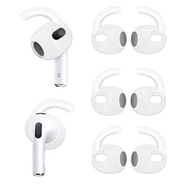 BLLQ 3 Pairs AirPod 3 Ear Hook Cover Grip Tip Anti Slip Wing Accessories Compatible with AirPods 3rd Generation, White a3h