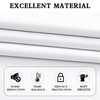 DONREN Pure White Small Window Curtain Panels for Kitchen -
