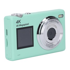 4K Digital Camera for Photography, 16X Digital Zoom Video Camcorder Autofocus with Dual Screen, Portable 48MP Camera Anti Shake with Beauty Filters for Travel (Green)