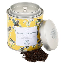 Whittard of Chelsea- Tea Discoveries English Breakfast Caddy - Black Loose Leaf Tea, Vegetarian, Vegan Friendly, Resealable Tea Tin (140g, 1ct)