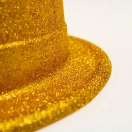 12 Pza Sombreros Bombin Con Glitter Batucada Fiesta Boda Color Fucsia