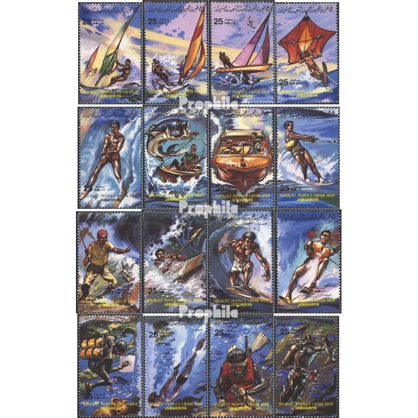 Prophila Collection Libya 1253-1268 (Complete Edition) Mint NH 1984 Water