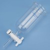 Labasics Draining Tunnel, Teflon Tap, High Borosilicate Glass, Not Graduated,