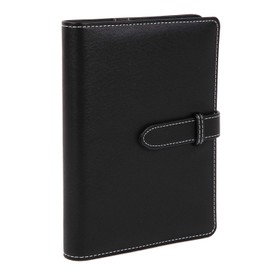 Mono Box A5 Personal Organizer, 6 Holes, Movable Pen Folder, Set of 10 Refills, A5monobasic4, Black