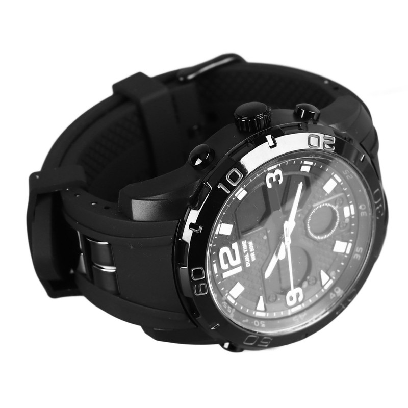 Men Digital Sports Watch Dual Dial Dual Time Display 50m