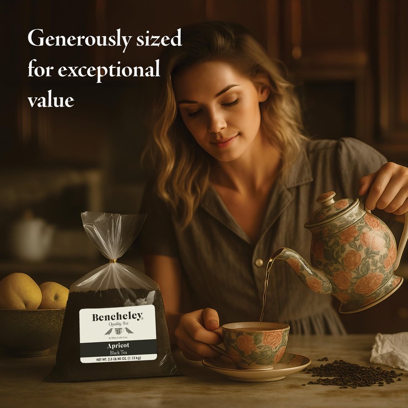 White Coffee Apricot Premium Black Tea, Breakfast Fruit-Flavored Blend, 2.5lb