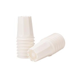 BangQiao 14 Pack 4.40 Inch White Plastic Deep Nursery and Seedling Pots, Round Planter Container for Transplanting, Cutting, Succulent