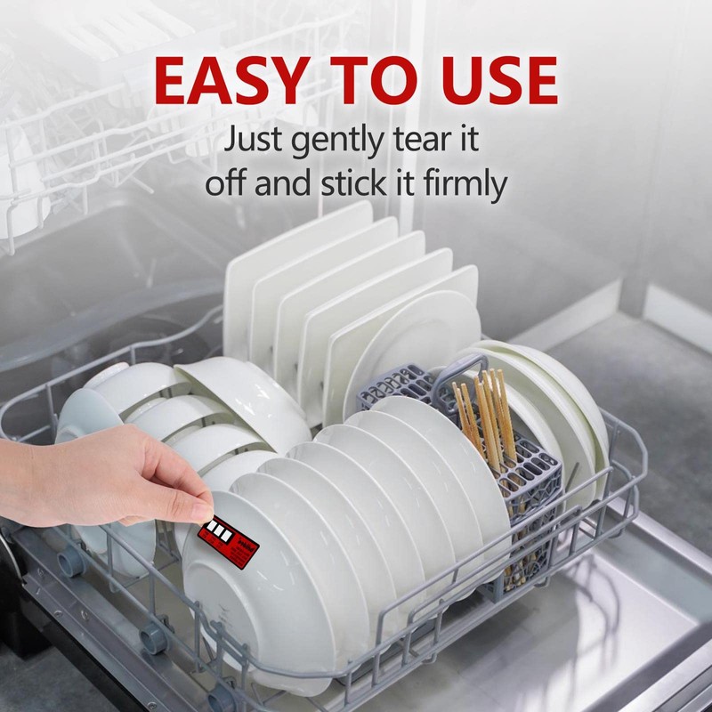 Dishwasher Temperature Labels, Briidea Temperature Label for Dishwashers, 3-Temp 160°F/71℃,