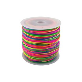 Glory Qin 109 Yards Nylon Rope Decorative Rope Beaded String Kumihimo, Beaded, Tassel, Jewelry Making Chinese Knot (0.8mm, Rainbow)