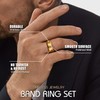 Sanfenly Stainless Steel Rings for Men Women 8MM Wedding Band