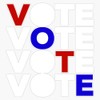 Vote Red White Blue Voters Election Sticker Bumper Sticker Vinyl
