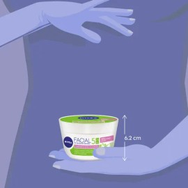 Crema Facial Nivea 5 En 1 Cuidado Efecto Mate 200ml