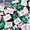 Pink Colorful Mahjong Acrylic Mahjong Tiles 4-layer Engraved American Mahjong
