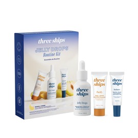 Three Ships - Jelly Drops Routine Beauty Kit | Jelly Drops (30mL), Purify Gel Cleanser (10mL), Radiance Hydrating Cream (7g)