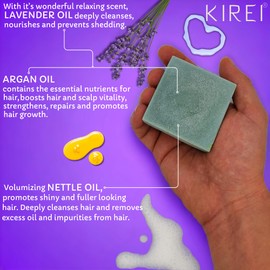 Kirei SHIZEN 2in1 Shampoo & Conditioner Bar Volumizing & Anti Shedding Treatment for Thin Hair