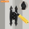 sourcing map 4Pcs H-Hinge Metal Flat Hinge Cabinet Door Hinge