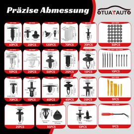 OTUAYAUTO 725 Piece Car Attachment Clips Set, Universal Car Accessories Interior, Car Tool Set