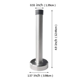 Door Stopper, Door Stop Wall Protector, Solid Long Commercial Doorstops Door Holder with Rubber Buffer Tip, 5 Inch Stainless Steel Door Stopper for Home and Office…