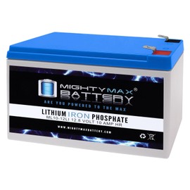 Mighty Max Battery Mighty Max Battery ML10-12LI - 12 Volt 10 AH Deep Cycle Lithium Iron Phosphate (LiFePO4) Rechargeable and Maintenance Free Battery
