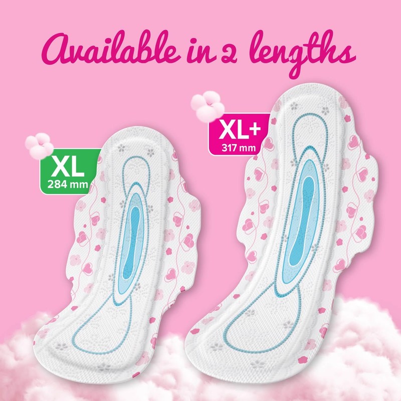 Whisper Ultra Soft Sanitary Pads for Women, XL+ 15 Napkins