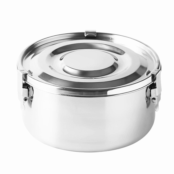 Stainless Steel Bento Box, Food Storage Containers, 23.0 fl oz (650 ml), 33.8 fl oz (1,000 ml), 1,600 ml, Kimchi Storage Container, Odor Prevention, Sealed Ring, Well Airtight, Alternative to Bento