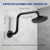Brazo y Chapetón de Acero Inoxidable para Regadera de Ducha