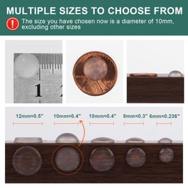 Eshanmu Clear Soft Close Drawer Cabinet Door Bumpers - 10mm4mm - Sound Dampening Adhesive Transparent Rubber Pads Feet - Surface Protection Furniture Stoppers Protector - Hemispherical Shape - 100pcs