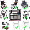 Wheelchair Side Organizer Storage Bag Armrest Pouch with Cup Holder