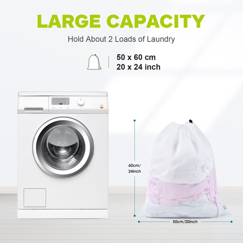 OTraki XXL Laundry Bags, 50 x 60 cm, Laundry Net,