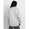 Trendy Queen Womens Half Zip Oversized Sweatshirts Casual Pullover Long