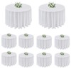 NexaLume 10 Pack 132 Inch (11 Ft) Round Polyester Tablecloth