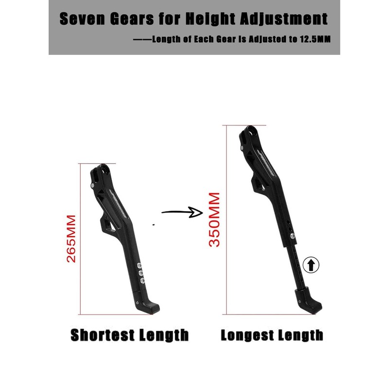JFG RACING Kickstand for Edirt Bike,CNC Foot Pegs Kick Stand